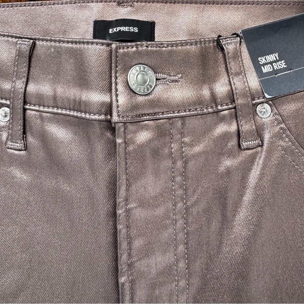 Rose Gold Metalic pants by Express NWT - Picture 4 of 9
